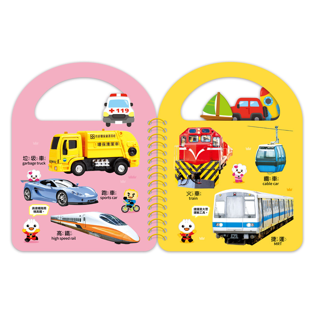 FOOD超人認知手提書-交通工具